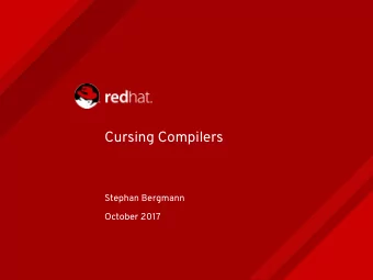 C  u  r  s  i  n  g  C  o  m  p  i  l  e  r  s  S  t  e  p  h  a  n  B  e  r  g  m  a  n  n  O  c