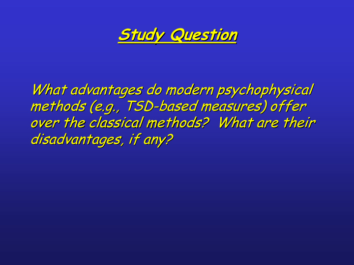 study question study question