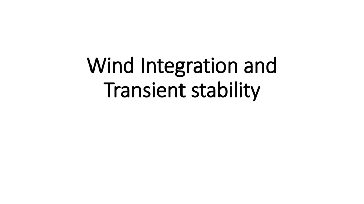 wind in integration and