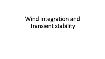 Wind In  Integration and  Transient stability  Types of  f Win  ind Generators Figure 1: