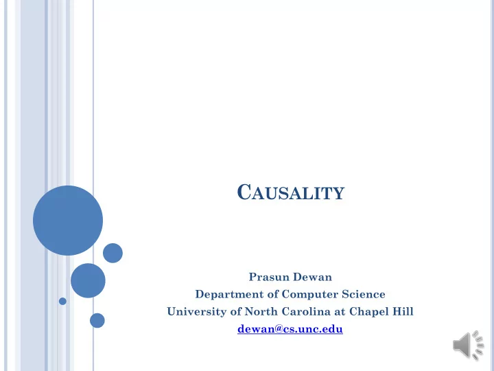 c ausality