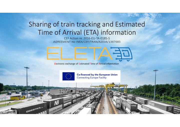 sharing of train tracking and estimated time of arrival