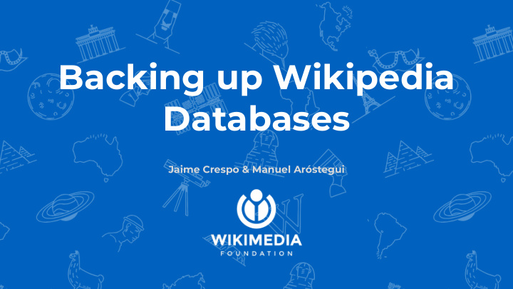 backing up wikipedia databases