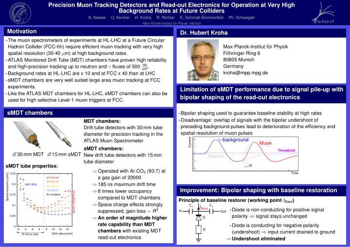 precision muon tracking detectors and read out