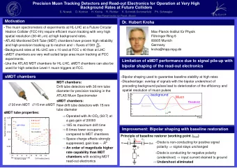 Precision Muon Tracking Detectors and Read-out Electronics for Operation at Very High  Background