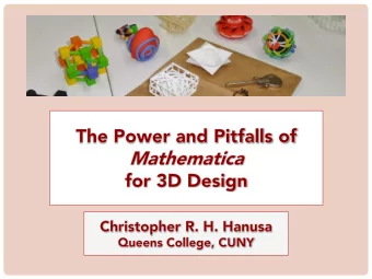 My Mathematica Experience  Symbolic computational software  Starting in 2008  Friendly