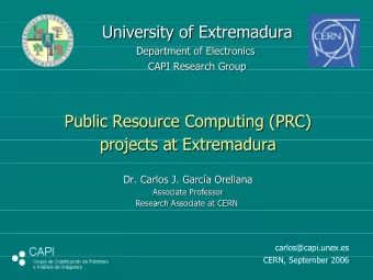 University of Extremadura  University of Extremadura  Department of Electronics  Department of