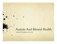 anxiety and mental health