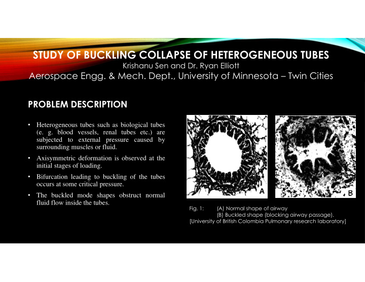 study of buckling collapse of heterogeneous tubes