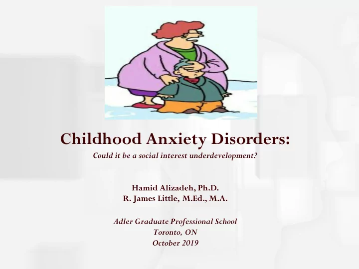 childhood anxiety disorders