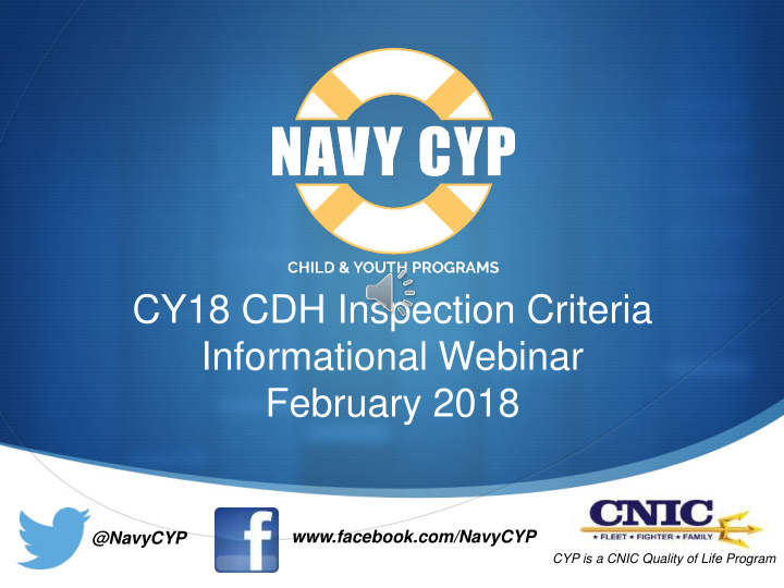 cy18 cdh inspection criteria informational webinar