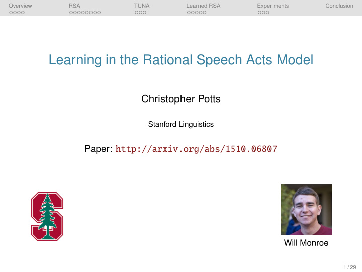 learning in the rational speech acts model