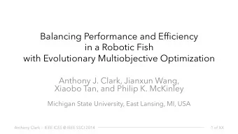 Balancing Performance and Efficiency  in a Robotic Fish  with Evolutionary Multiobjective