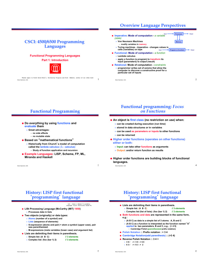 overview language perspectives