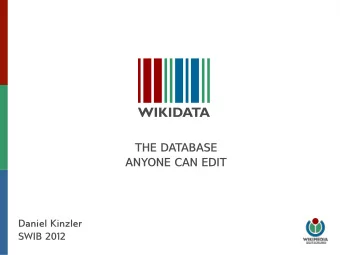 T  H  E  D  A  T  A  B  A  S  E  A  N  Y  O  N  E  C  A  N  E  D  I  T  D  a  n  i  e  l  K  i  n