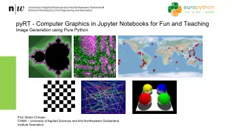 pyRT - Computer Graphics in Jupyter Notebooks for Fun and Teaching  Image Generation using Pure