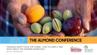 PRODUCE SAFETY RULE FOR FARMS:  HOW TO COMPLY AND  WHAT ABOUT THE GROWER EXEMPTION?  Room 314  |