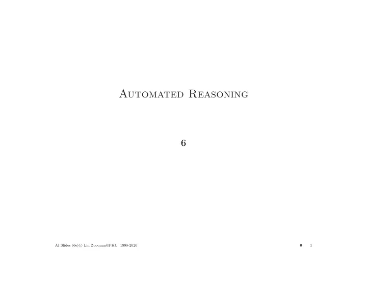 automated reasoning