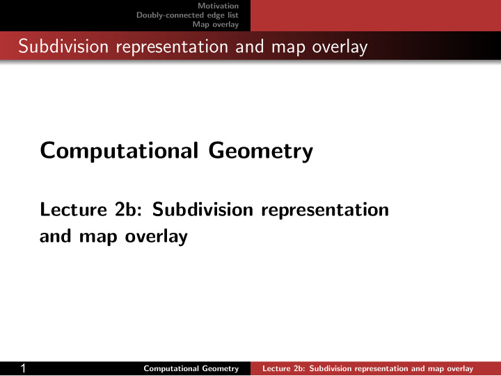 computational geometry