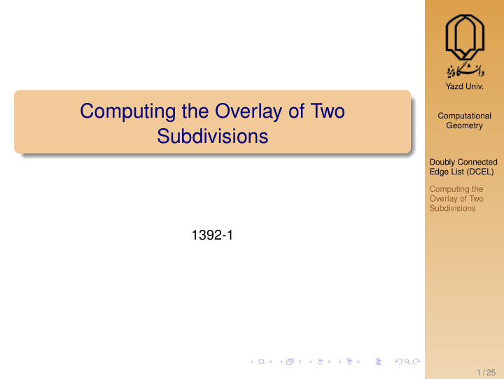 computing the overlay of two