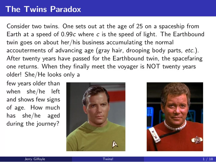 the twins paradox