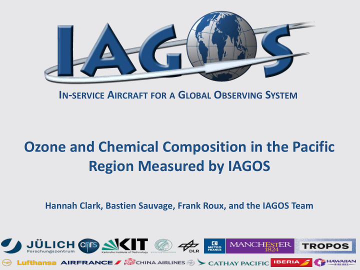 ozone and chemical composition in the pacific region
