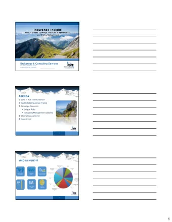 1  COMMITMENT TO REAL ESTATE  HUB writes over $804  million in real estate  and hospitality