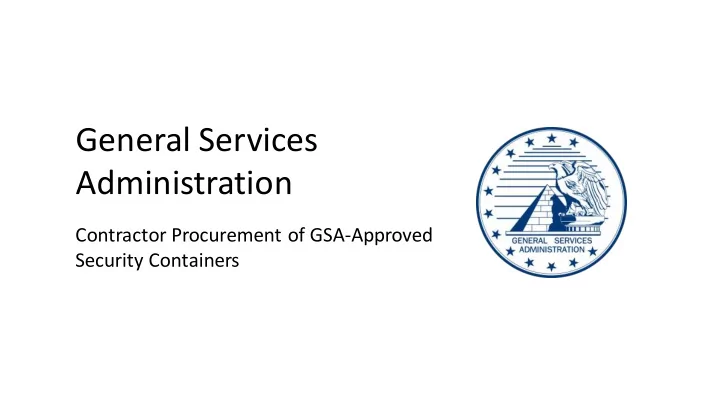 general services administration