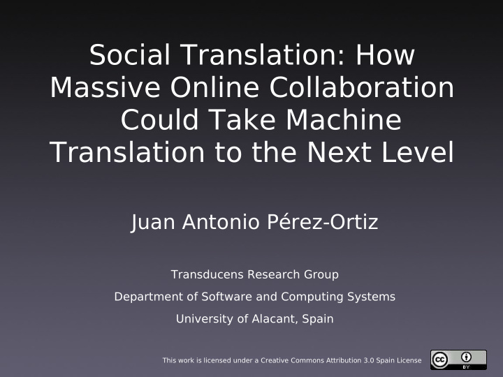 social translation how massive online collaboration could