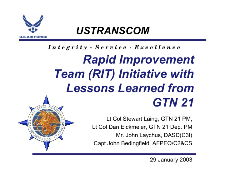 rapid improvement team rit initiative with lessons