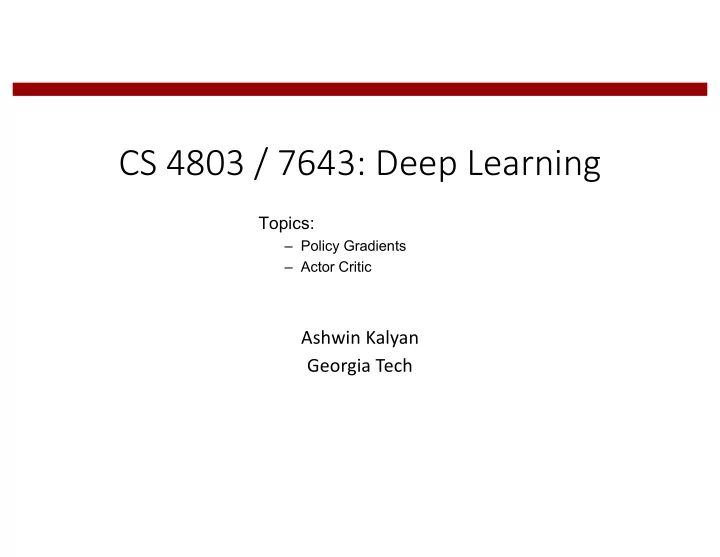 cs 4803 7643 deep learning