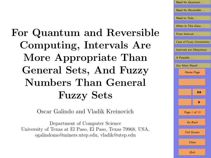 for quantum and reversible