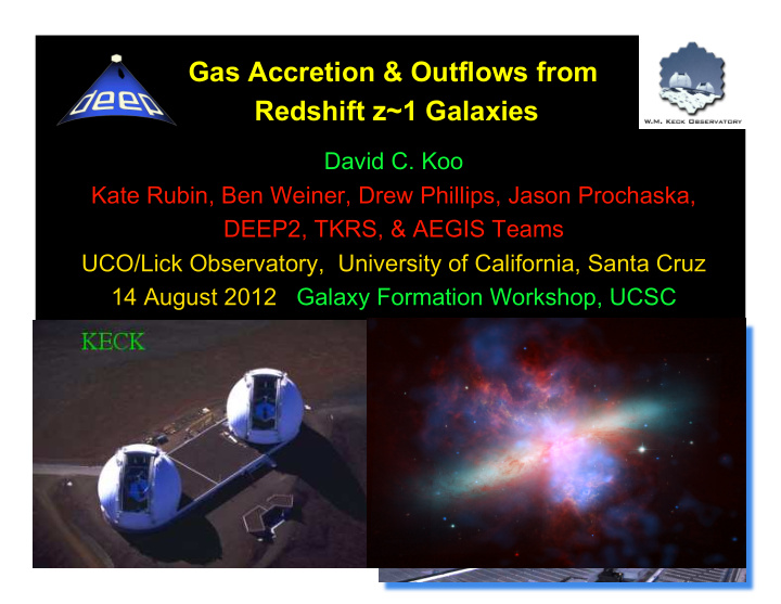 gas accretion outflows from redshift z 1 galaxies