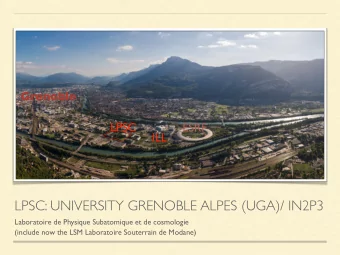 LPSC: UNIVERSITY GRENOBLE ALPES (UGA)/ IN2P3  Laboratoire de Physique Subatomique et de cosmologie