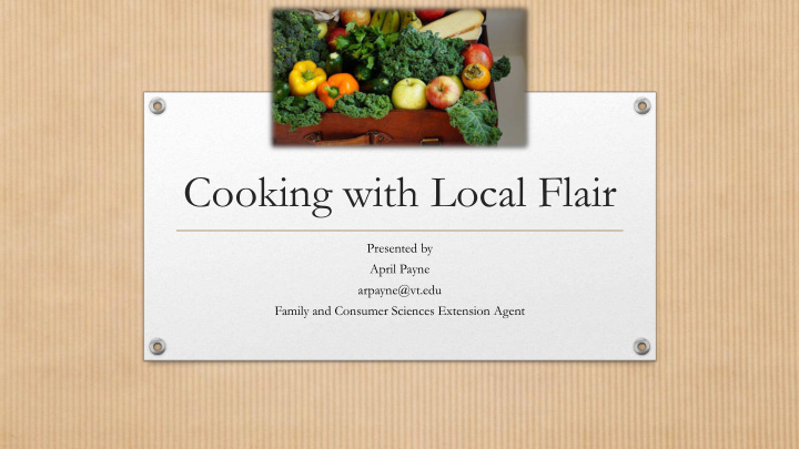 cooking with local flair