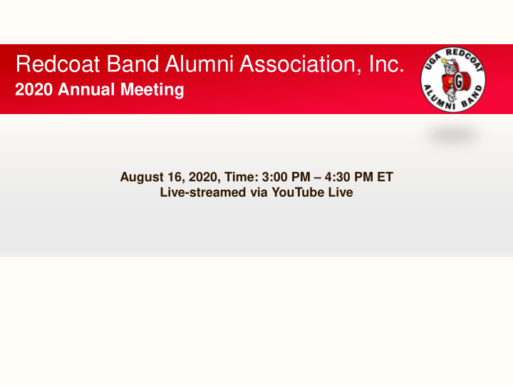 redcoat band alumni association inc