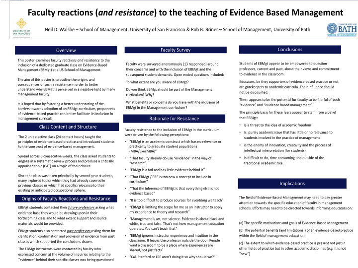 faculty reactions and resistance to the teaching of