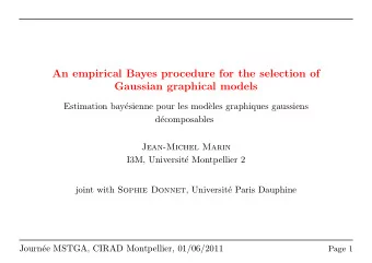 An empirical Bayes procedure for the selection of  Gaussian graphical models  Estimation bay