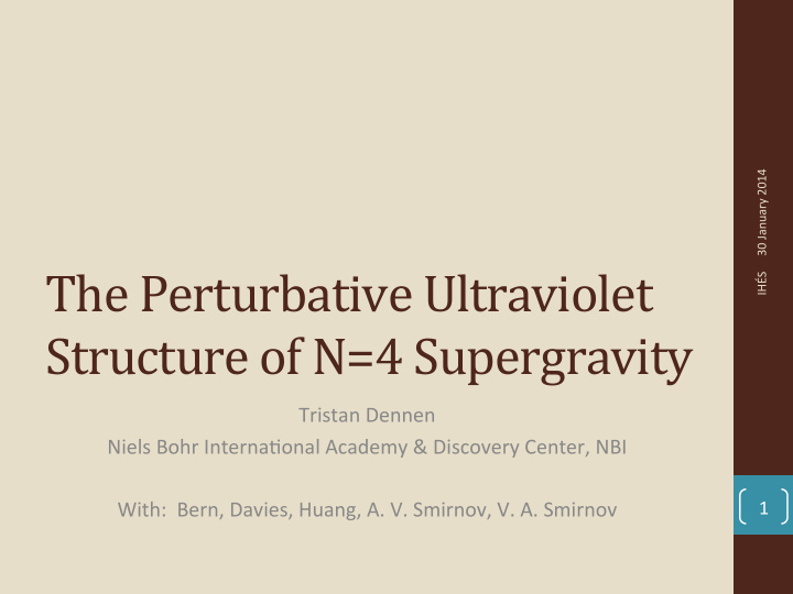 the perturbative ultraviolet