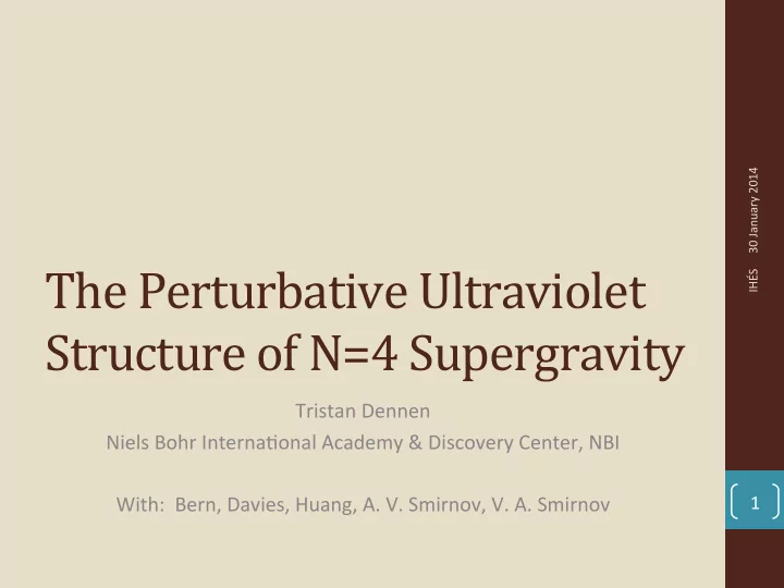 the perturbative ultraviolet