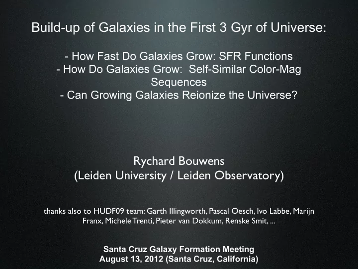 high redshift galaxies current questions wide variety of
