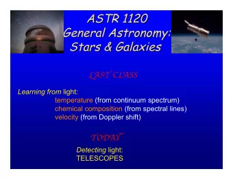 ASTR 1120  ASTR 1120  General Astronomy:  General Astronomy: Stars &amp; Galaxies  Stars &amp;