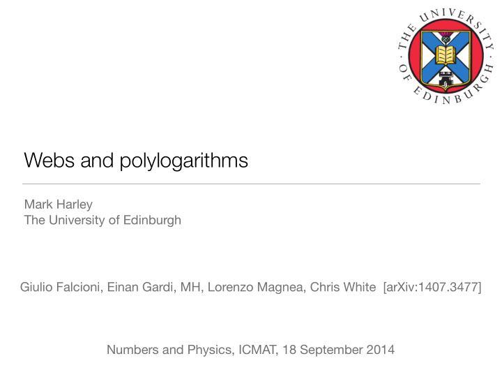 webs and polylogarithms