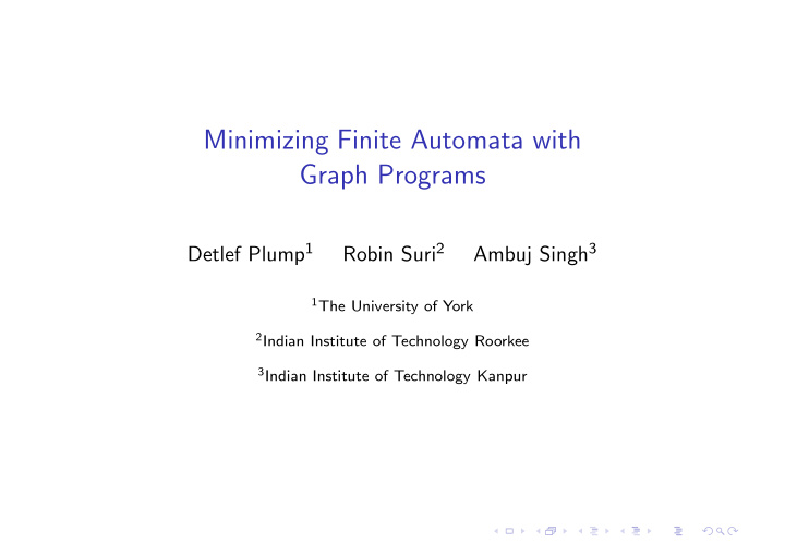 minimizing finite automata with graph programs