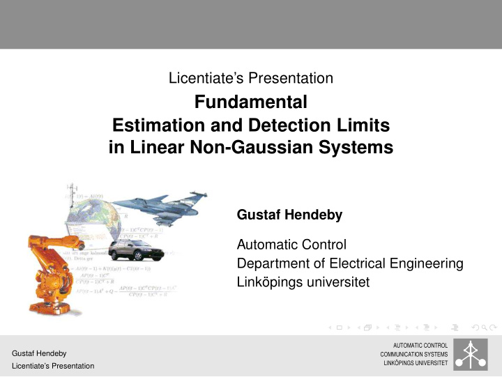 fundamental estimation and detection limits in linear non