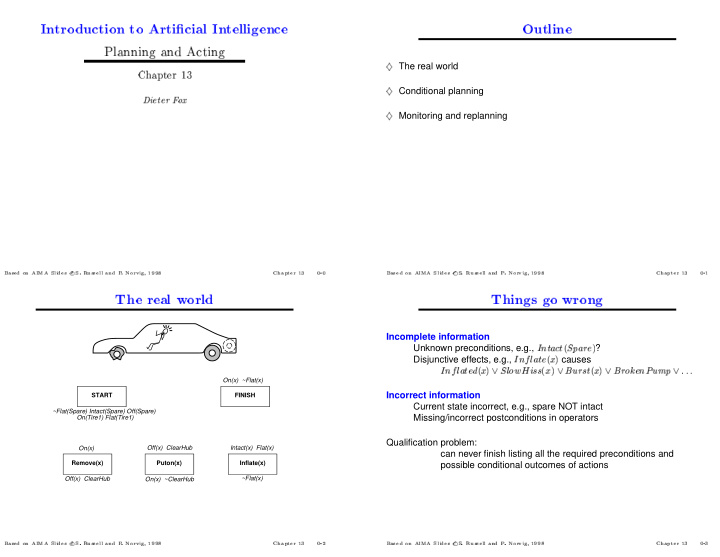 the real world conditional planning monitoring and