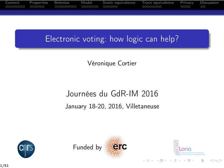 electronic voting how logic can help