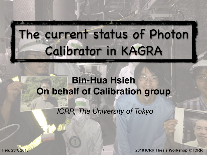 the current status of photon calibrator in kagra