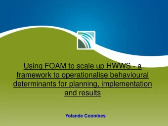 framework to operationalise behavioural  determinants for planning, implementation  and results