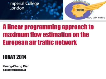 A linear programming approach to  maximum flow estimation on the  European air traffic network